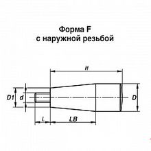 Рукоятки конусные с наружной резьбой