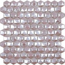 Мозаика Vidrepur Hexagon Hex Diamond № 371D Перламутровый (на сетке) 30,7х30,7