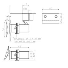 F.LLI Razeto & Casareto Замок для шкафа овальный хромрованный F.LLI Razeto & Casareto 800400O 4 - 27 мм