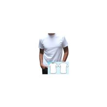 Мужская футболка для сублимации модель 01 (белая, двухслойная - внутри 100% хлопок, снаружи 100% полиэстр)
