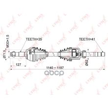 Привод В Сборе | Перед Прав | LYNXauto арт. CD1046