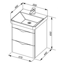 Тумба с раковиной Aquanet Орлеан 50 белая