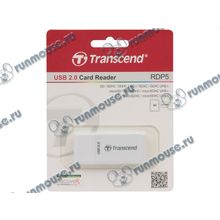 Картридер SDXC microSDXC Transcend "TS-RDP5W", внешн., белый (USB2.0) (ret) [79119]