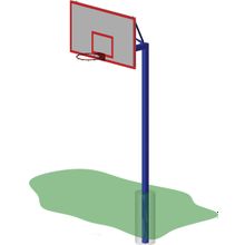 Стойка баскетбольная ZSO уличная одноопорная, вынос 1200 мм