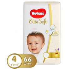 Huggies Elite Soft 4 (8-14 кг) 66 шт