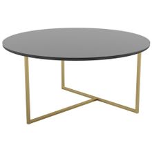 Слайн Стол журнальный Калифорния "Маджоре Glass" черная Lacobel