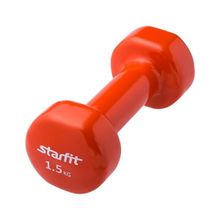 Гантель виниловая StarFit DB-101 1,5 кг оранжевая