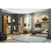 Компоновка №2 Колледж (Шкаф Полка2 Комбо УгловойСтол Софа Полка1)