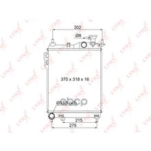 Радиатор Охлаждения Паяный Mt Hyundai Getz (Tb) (02-) 1.1, 1.3, 1.4 [Mt] LYNXauto арт. RB1058