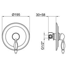 Webert Смеситель Alexandra AL880101017 хром золото, для душа