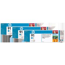 hewlett packard (hp 91 3-pack 775-ml cyan ink cartridges) c9483a