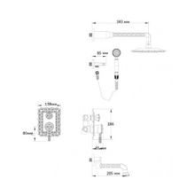 Душевая система Zorg A 104DS-BR бронза