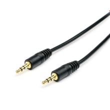 Кабель аудио 3.5 stereo plug -> 3.5 stereo plug, 1.5 м, черный, ATcom (AT1008)