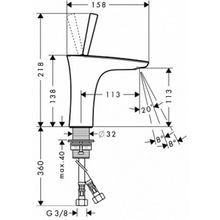 Смеситель Hansgrohe PuraVida 15074400 для раковины