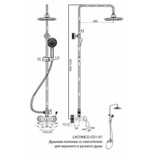 Душевая система Cezares Laconico (LACONICO-CD1-01)