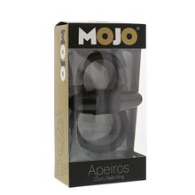 Seven Creations Эрекционное кольцо с подхватом и вибростимулятором MOJO APEIROS VIBRATING COCK   BALLS RING (черный)