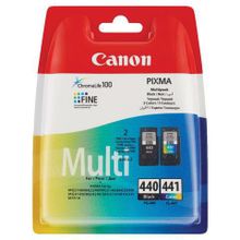 Картридж струйный CANON (PG-440 CL-441) PIXMA MG2140 MG3140, черный и цветной, 180 станиц, оригинальный, 5219B005