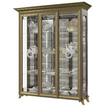 Мэри-Мебель Шкаф 3-х дверный двери стекло Версаль ГВ-04 цвет орех тайский ID - 292281