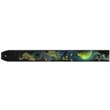 2G4-03 Ремень для гитары. Двухслойная кожа, 77мм, АМС