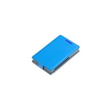 Внешний корпус HDD SATA 2.5"  Orient 2555U3 USB 3.0 to 2.5" SATA External Case, корпус-книжка, кож. отделка, безвинтовое крепление, blue, ret