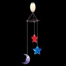 SHLights Светильник декоративный Месяц и звезды, RGB-светодиоды, для помещений, на батарейках, перемена цвета (3BO-STM)