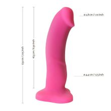 Fun Factory Ярко-розовый фаллоимитатор с функцией семяизвержения Pop Dildo - 17,9 см.