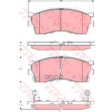 Колодки Тормозные Дисковые | Перед | Kia Shuma Ii Saloon (Fb) 1.6 05.2001 - 05.2004 <=> Kia Rio Estate (Dc) 1.5 16v 08.2000 - 02.2005 TRW арт. GDB3285