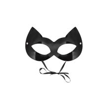 Оригинальная лаковая черная маска  Кошка (черный)