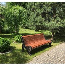 Скамейка чугунная «НЕСКУЧНЫЙ САД» (3,0 м (три опоры) (149 кг.))