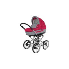 Коляска Adamex Royal колеса 30 см, надув (красный-серый)