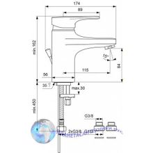 Смеситель для умывальника Vidima Стрим BA089AA