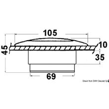 Osculati Cockpit Courtesy light, built-in version 12 V, 13.528.12