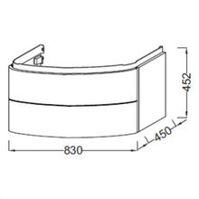 Мебель для ванной Jacob Delafon Presquile 100 белый, 2 ящика