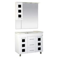 Misty Зеркальный шкаф Кармен 90 L черное стекло