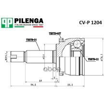 Шрус Наружный | Перед | Solaris Iv, Rio Iii PILENGA арт. CVP1204