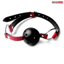 Красно-черный кляп-шарик Ball Gag красный с черным