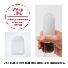 Tenga Карманный мастурбатор WAVE LINE (прозрачный)