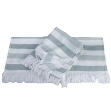Махровое полотенце 70x140 "STRIPE", зелёный, 100% Хлопок