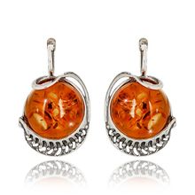 Серьги с янтарем, Magia di Natura (арт. 56516-99529)