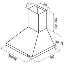 Каминная вытяжка Maunfeld Corsa Light С 50 Black