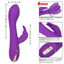 Фиолетовый вибратор-кролик с нагревом Jack Rabbit Signature Heated Silicone Rotating - 21,5 см. (223435)