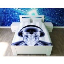 Постельное белье из сатина Череп Евро NEWTONE
