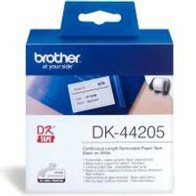 BROTHER DK44205 белая неразрезанная отделяемая бумажная лента для наклеек (62 мм x 30,48 метров)