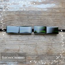 Гарнитур из четырёх тёмно-зелёных турмалинов (верделит) из Бразилии огранка багет 14,19x8,11 14,02x8,19 13,96x8,07 13,94x8,17мм 21,74 карата
