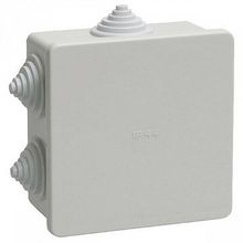 коробка КМ41234 распаячная для о п 100х100х50 мм² IP55 (RAL7035, 6 гермовводов) | код. UKO11-100-100-050-K41-55 |  IEK