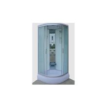 !! Душевая кабина 90x90 полукруглая, матовое стекло, профиль матовый хром, с гидромассажем, Elba, River