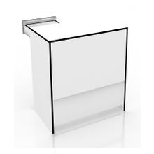 Прилавок "Универсал" №36 Белый с чёрной кромкой