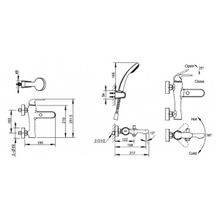 Смеситель для ванны Bravat Flow F671105C-01