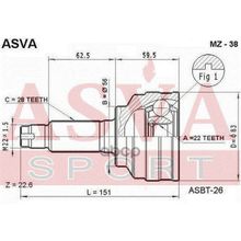 Шрус Внешний ASVA арт. MZ38