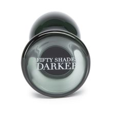 Fifty Shades of Grey Стеклянная анальная пробочка Something Darker Glass Butt Plug - 10,7 см. (зеленый)